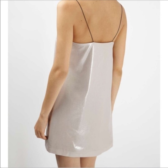 Topshop Pink Metallic Romantic Cocktail Dress - Picture 2 of 6